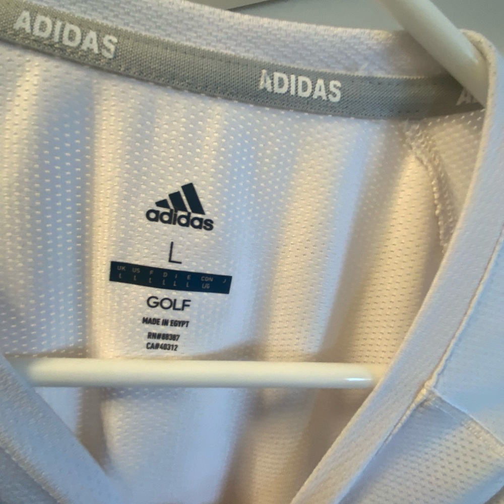 Adidas White Golf Shirt